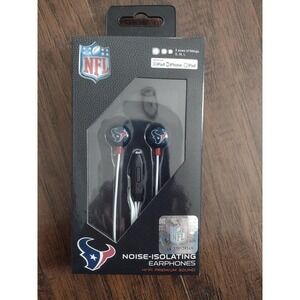 NFL Houston Texans noise isolating earphones new hifi premium sound